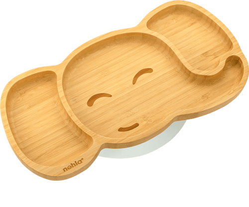 Ezra the Elephant Bamboo Suction Plate