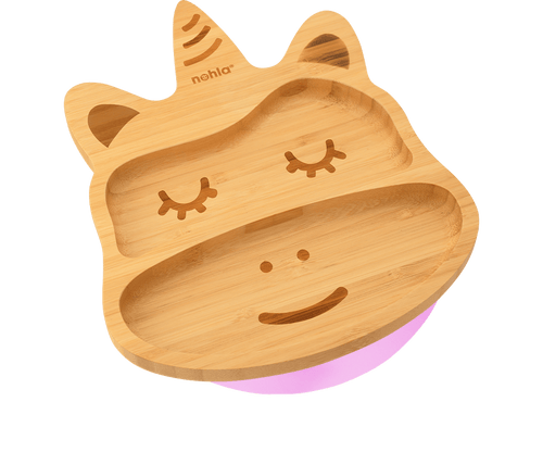 Luna the Unicorn Bamboo Suction Plate