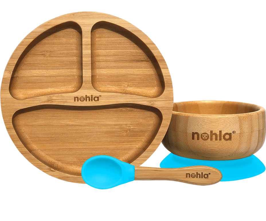 Nohla Bamboo Suction Baby Bowls with Spoons