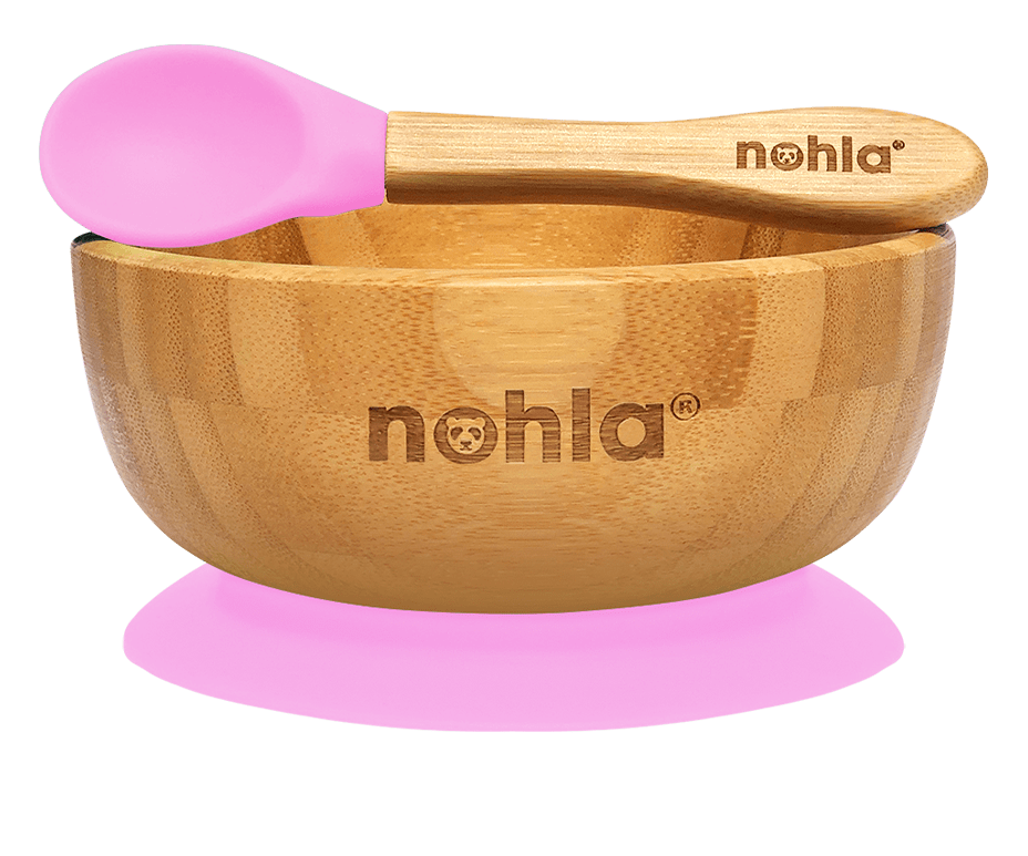 Nohla Bamboo Suction Baby Bowls with Spoons